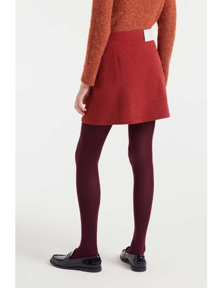 Compania Fantastica Skirt Short brown corduroy - 53C/11042