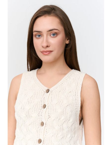 24 Colours Vest in white - 41285a