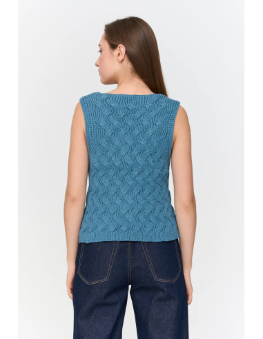 24 Colours Vest in blue - 41285b