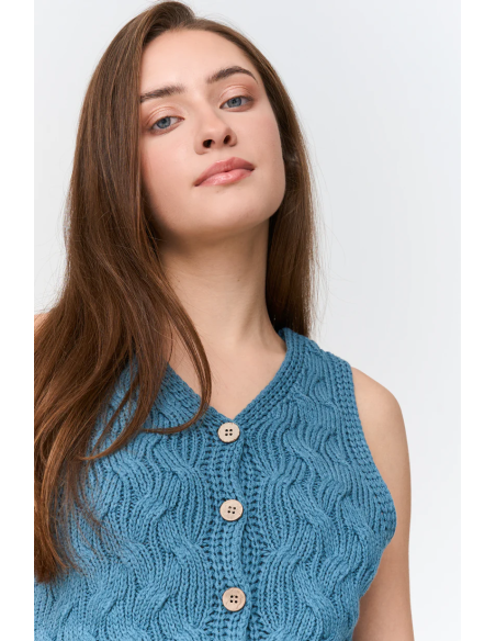 24 Colours Vest in blue - 41285b