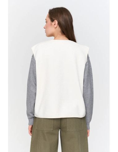 24 Colours Vest in white - 90511b