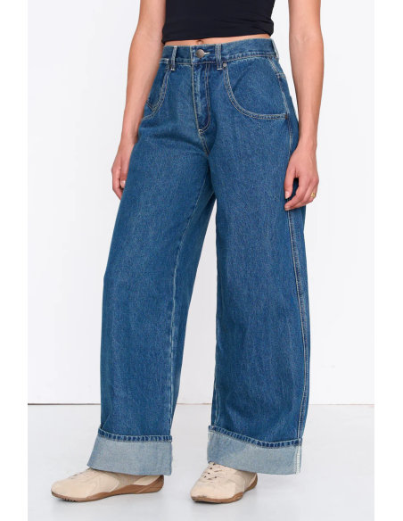 24 Colours Pants Denim wide-leg - 80401
