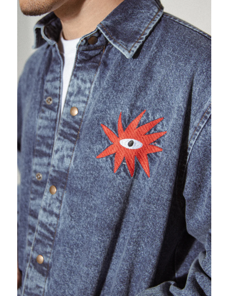 Kaotiko Jacket Denim Tricky Love - AR004-01-K002