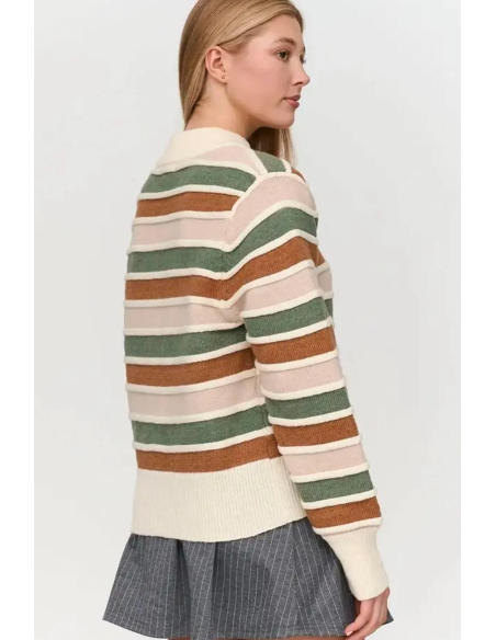 24 Colours Sweater With Stripes - 41305b