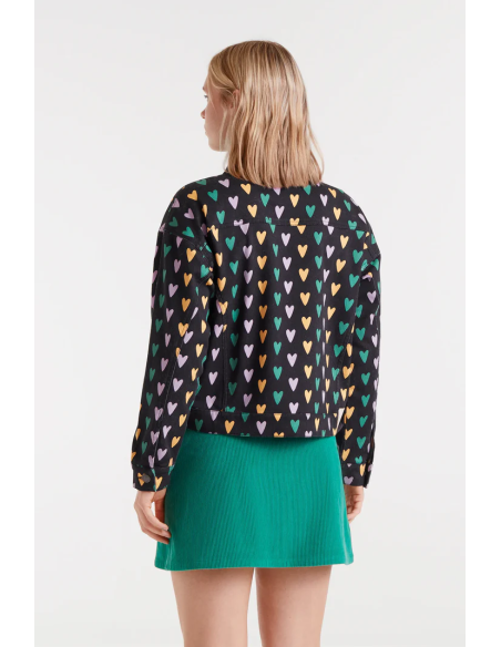 Compania Fantastica jacket Cupid Lines print denim - 53C/47012