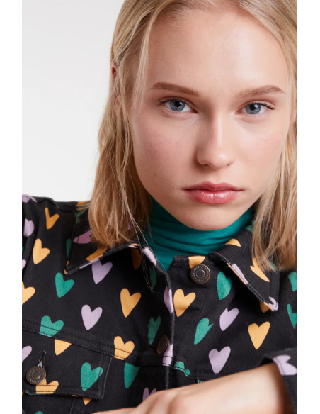 Compania Fantastica jacket Cupid Lines print denim - 53C/47012