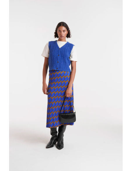 Compania Fantastica vest Blue knitted - 54C/10278