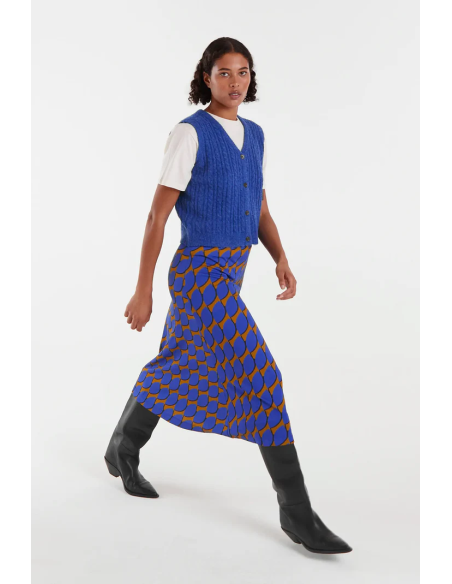 Compania Fantastica vest Blue knitted - 54C/10278