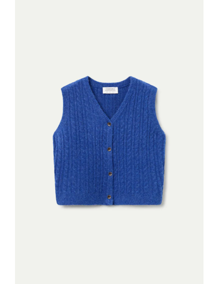 Compania Fantastica vest Blue knitted - 54C/10278