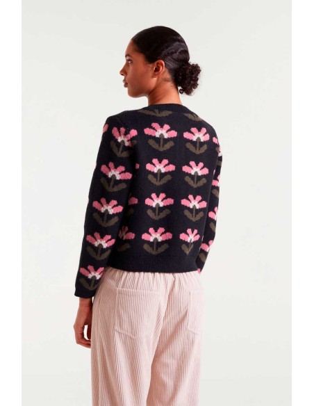 Compania Fantastica Cardigan Baboushka Big Print Jacquard - 54C/10360