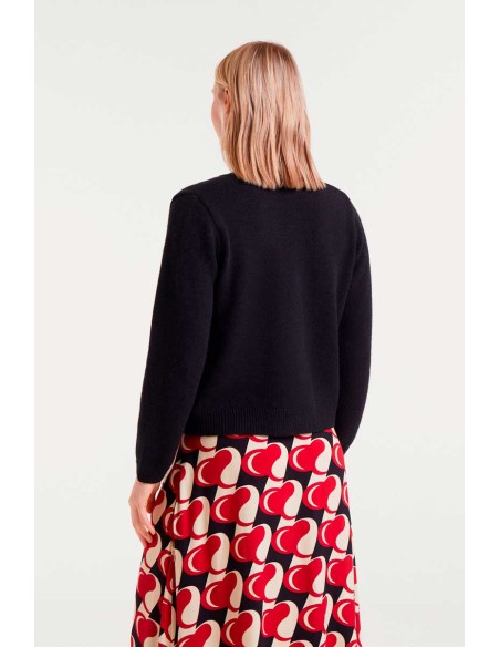 Compania Fantastica Cardigan Heart Attack Small Print Jacquard - 54C/10364