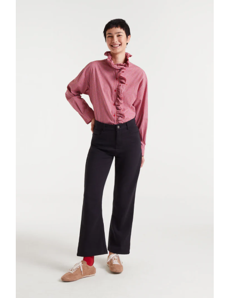 Compania Fantastica shirt 100% cotton with red gingham print - 54C/11112