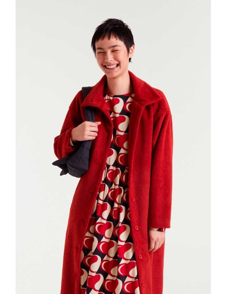 Compania Fantastica coat Long red - 54C/11167
