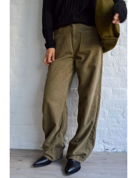 DR DENIM Pants W Donna Dust Green Cord - 2230101 306 252