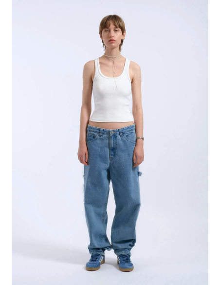 DR DENIM Pants W Faye Worker Baggy Stream Sky Retro Contrast - 2230105 L37 044