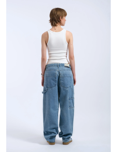 DR DENIM Pants W Faye Worker Baggy Stream Sky Retro Contrast - 2230105 L37 044