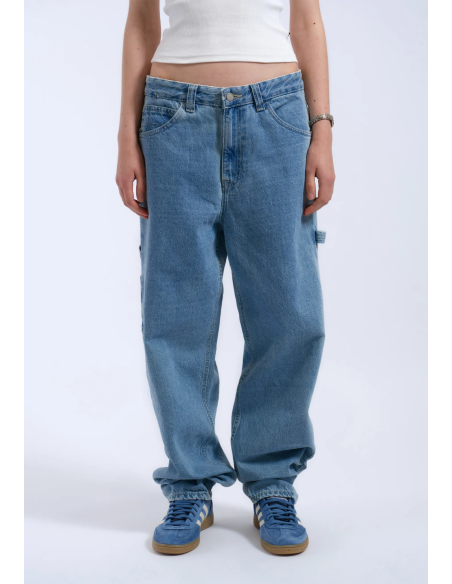 DR DENIM Pants W Faye Worker Baggy Stream Sky Retro Contrast - 2230105 L37 044