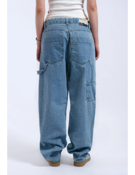 DR DENIM Pants W Faye Worker Baggy Stream Sky Retro Contrast - 2230105 L37 044