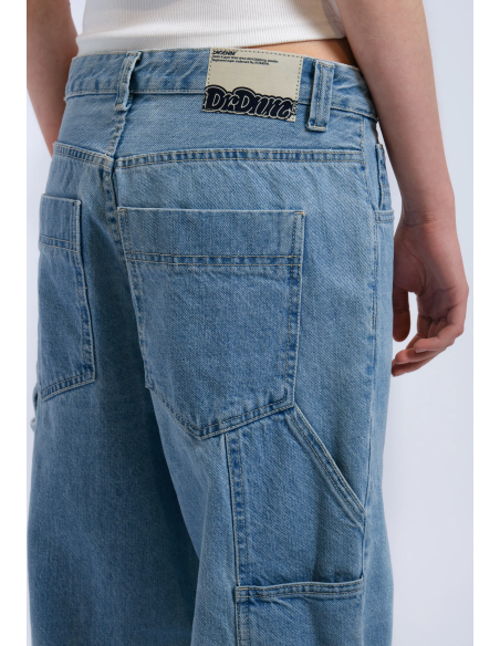 DR DENIM Pants W Faye Worker Baggy Stream Sky Retro Contrast - 2230105 L37 044