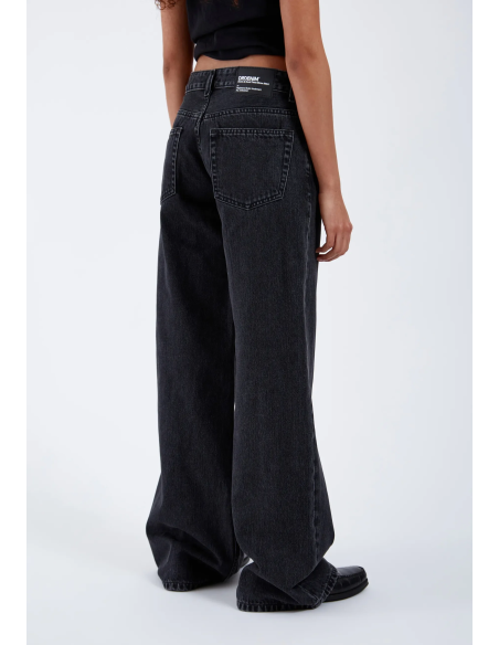 DR DENIM Pants W Rhue Low Wide Retro Black - 2510101 A58 254