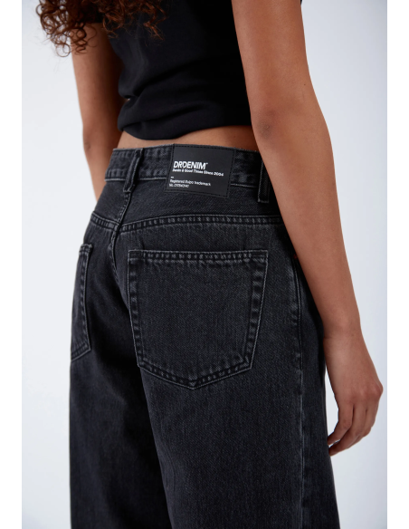 DR DENIM Pants W Rhue Low Wide Retro Black - 2510101 A58 254