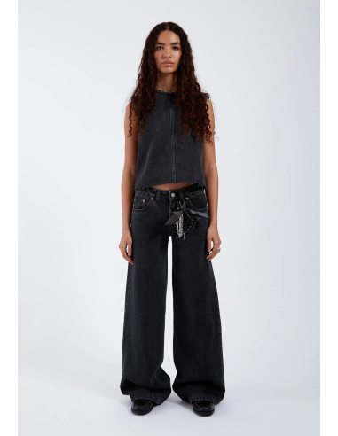 DR DENIM Pants W Rhue Low Wide Retro...