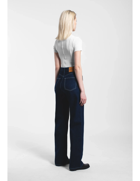 DR DENIM Pants W Echo High Straight Bay Rinse Contrast - 2010108 L52 274