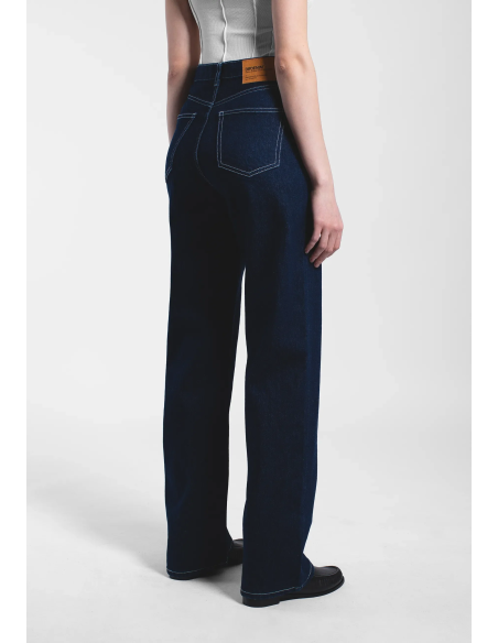 DR DENIM Pants W Echo High Straight Bay Rinse Contrast - 2010108 L52 274