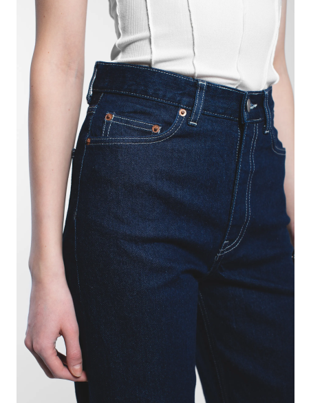 DR DENIM Pants W Echo High Straight Bay Rinse Contrast - 2010108 L52 274