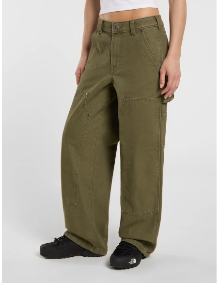 Dickies Pants Double Knee Canvas Military Green - DK0A87POMGR1