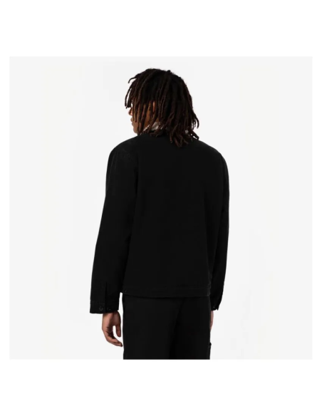 DICKIES DUCK CANVAS DECK JACKET STONE WASHED BLACK-DK0A4XFYC401