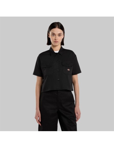 DICKIES SHIRT WORK CROPPED SS W BLACK...