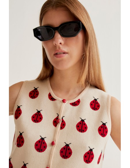 copy of Compania Fantastica Terrazzo print strappy top - 51C/11023