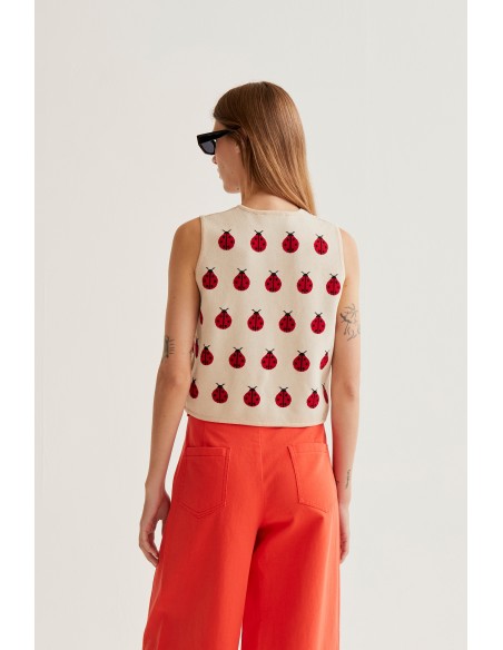 copy of Compania Fantastica Terrazzo print strappy top - 51C/11023