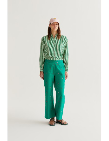 Compania Fantastica Lavagna Green Print Shirt-61c/40014