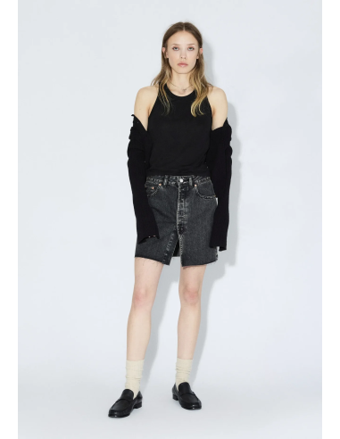 Dr Denim Skirt Ara Aged Black - 2610108