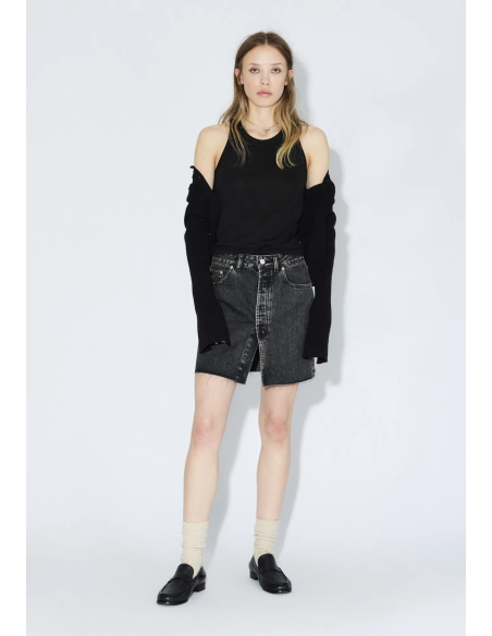 Dr Denim Skirt Ara Aged Black - 2610108