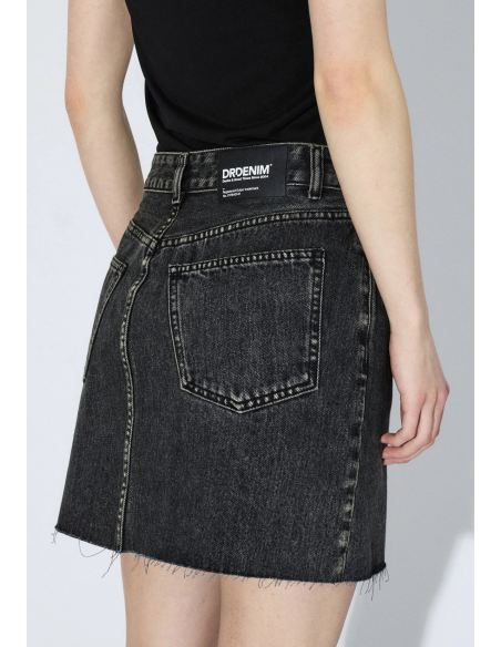 Dr Denim Skirt Ara Aged Black - 2610108