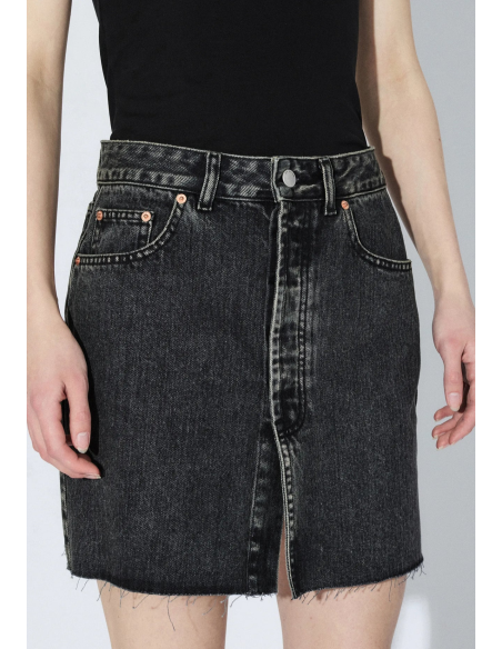 Dr Denim Skirt Ara Aged Black - 2610108