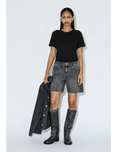 Dr Denim W Shorts Hill Mid Grey -...