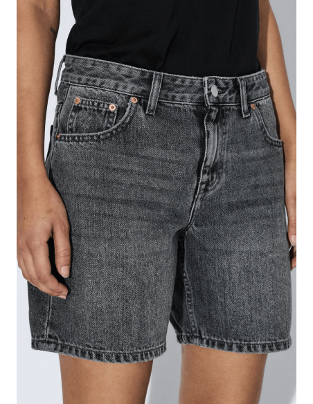 Dr Denim W Shorts Hill Mid Grey - 2430112