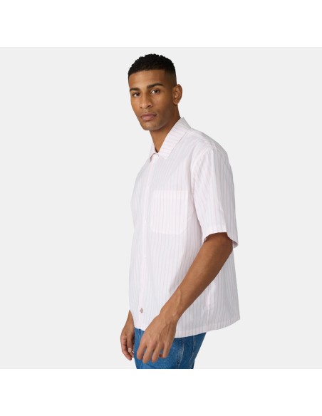 DICKIES VENEDOCIA STRIPE SHIRT SS WHITE - DK0A88GU0WH1