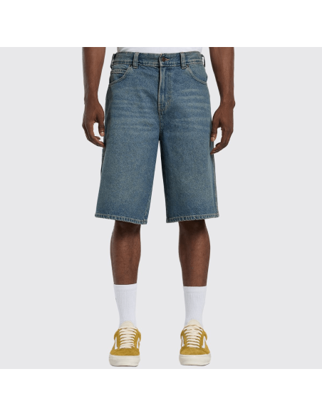 DICKIES M 958 13 INCH LOOSE SHORT JEANS KHAKI TINTED BLUE - DK0A88JPL231