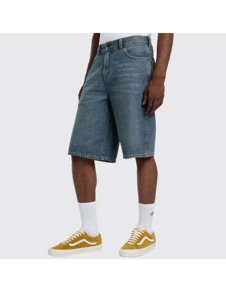 DICKIES M 958 13 INCH LOOSE SHORT JEANS KHAKI TINTED BLUE - DK0A88JPL231