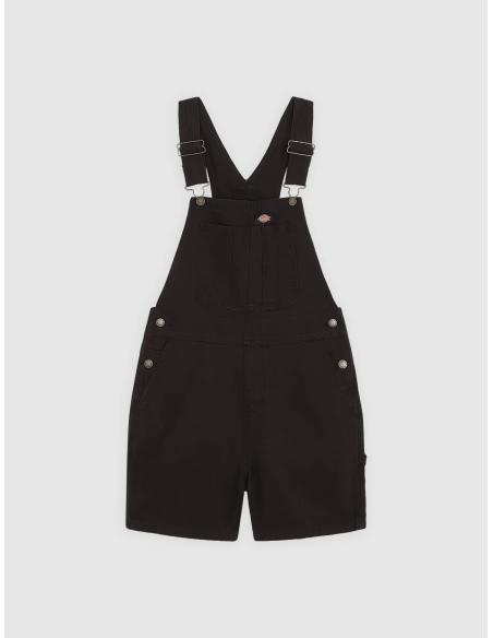 DICKIES SHORT LIGHTWEIGHT CANVAS BIB W BLACK - DK0A885GBLK1