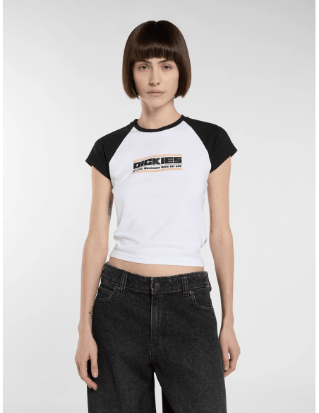 Dickies DERBY RAGLAN SS TEE W WHITE - DK0A883A0WH1
