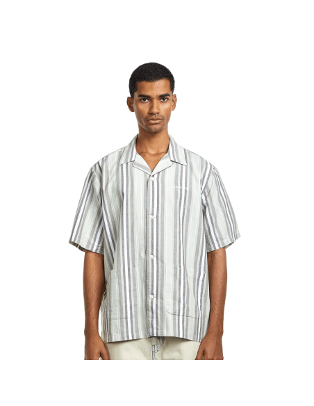 Charchartt Shirt Folsey Stripe, Hortensia / White- I035154