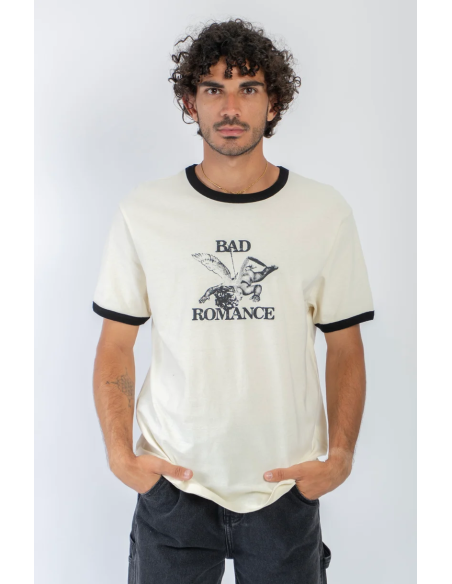 KAOTIKO T-SHIRT CUPID BAD ROMANCE IVORY/BLACK/SAND - AT085-01-G002