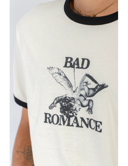 KAOTIKO T-SHIRT CUPID BAD ROMANCE IVORY/BLACK/SAND - AT085-01-G002