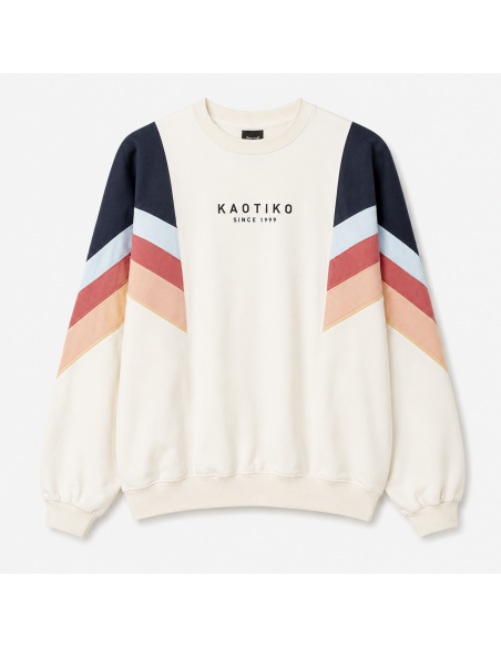 KAOTIKO CREW GINGER IVORY/NAVY/ROSE/YELLOW - AT003-01-M002